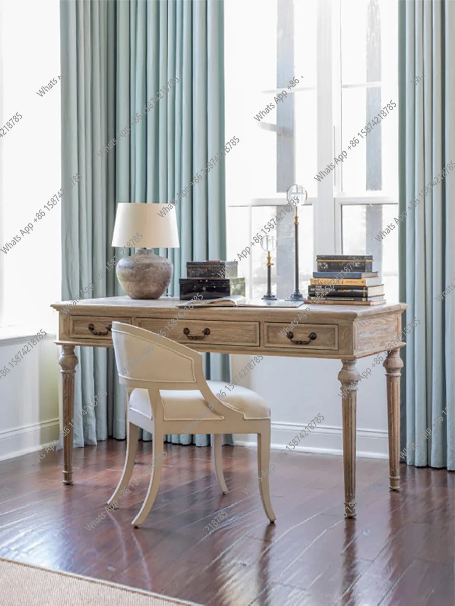 

S American Solid Wood Desk, Student Study Desk, Study Room, Computer Desk, Writing Modern And Simple Office Home