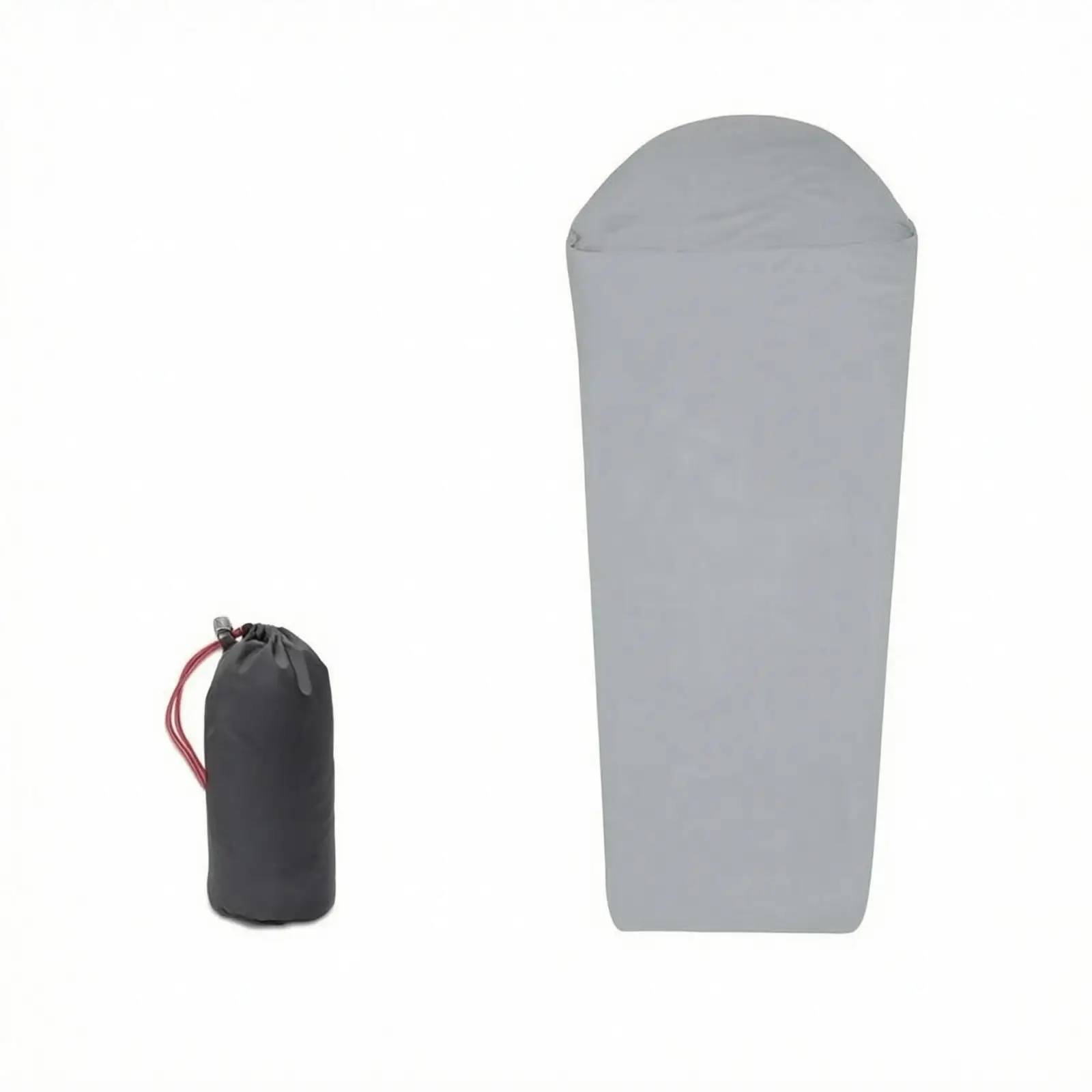 Envelope Style Sleeping Bag Liner with Hood for Travel Bedding Hygiene Barrier Spacious Rectangular Design Nylon Polyester