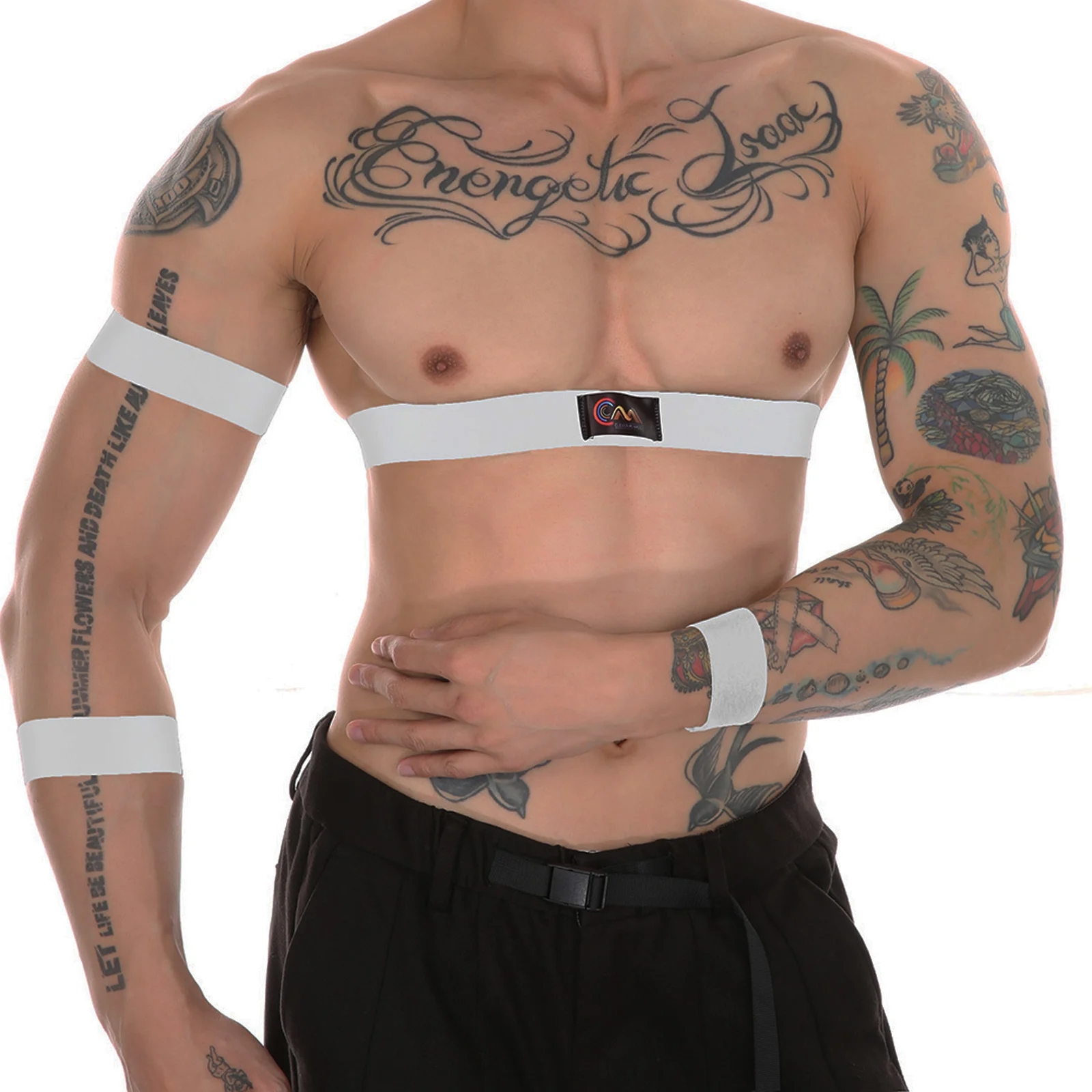 เร้าอารมณ์ Body Harness Man Bondage ชุดชั้นในเซ็กซี่ชายสายรัดยืดหยุ่นเครื่องราง Rave เครื่องแต่งกาย