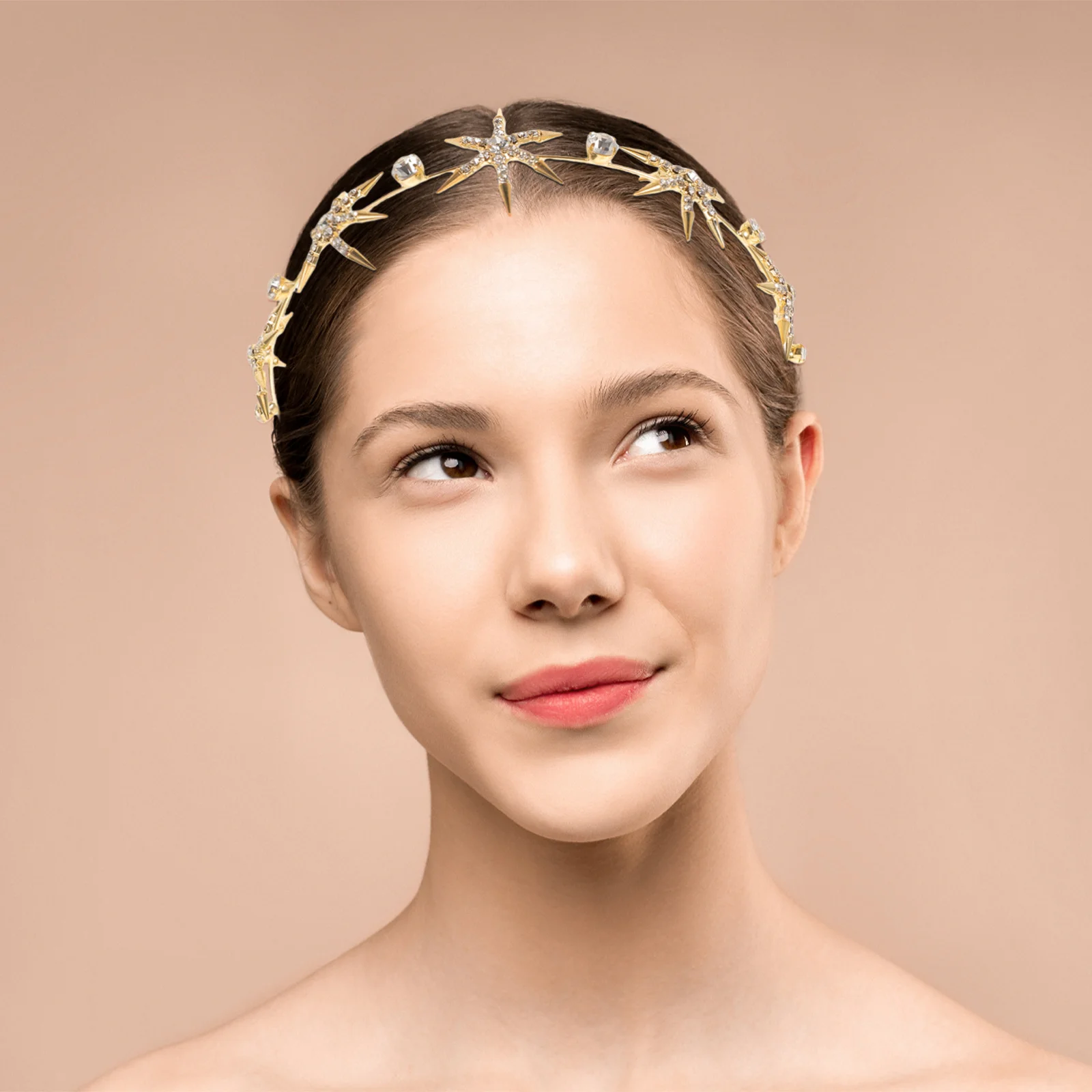 

Elegant Wedding Headband Bridal Crystal Rhinestone Hair Jewelry Ivory White Adjustable for Brides and Bridesmaids