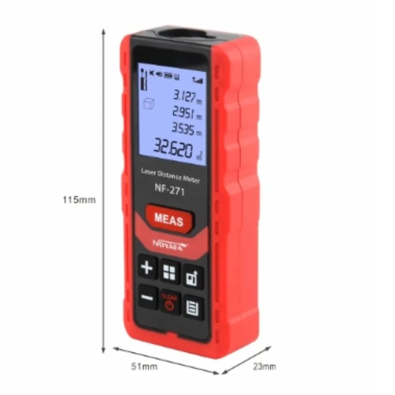 Imagem -04 - Noyafa Nf27170m Medidor de Distância a Laser Roleta Eletrônica Digital Metro Laser Range Finder Fita Métrica Dispositivo Ferramenta