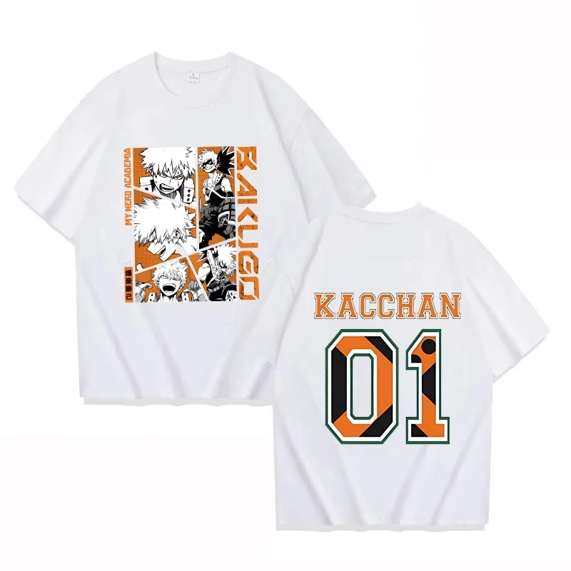 New Anime Bakugou Katsuki Printing T Shirts Unisex Fashion Short Sleeve T Shirt Women Summer Casual Loose T-shirt graphic shirts