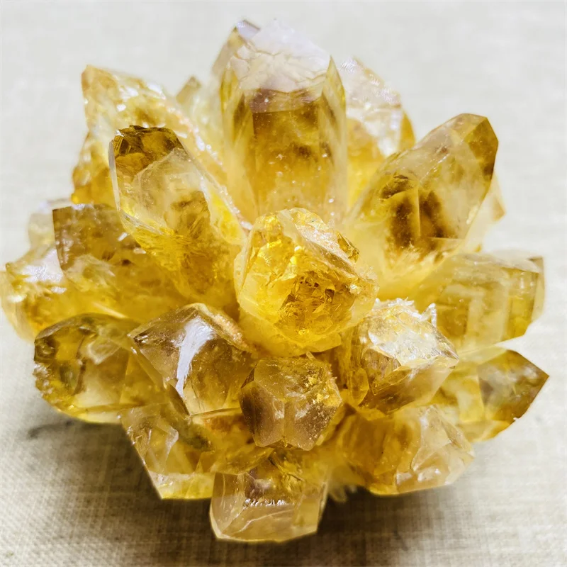 Natural Citrine Cathedral Point Crystal Reiki Healing Halloween Decorations