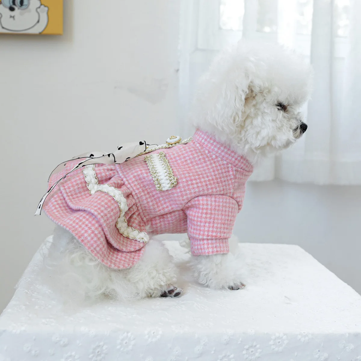 Fancy Dog Clothes Female Princess Luxury Puppy Dress Autumn Winter XS XL Costumes For Halloween Pet Animal Wear Chihuahua Suit