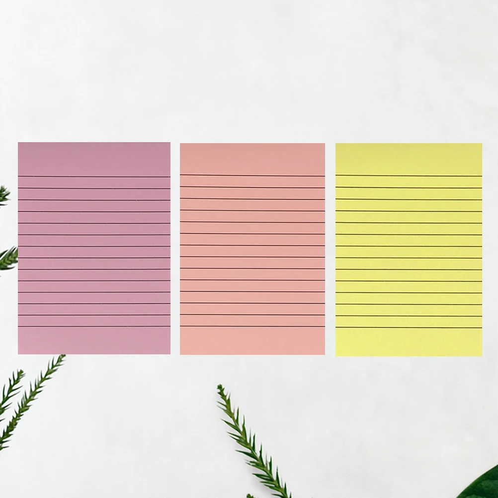 3pcs A6 Note Pad Memo Notepad For School Office Study Study Notepad Work Reminder Paper Red Yellow Pink