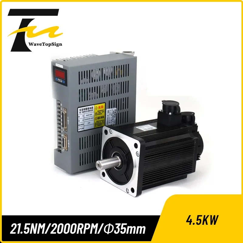 Servo Motor And Driver 180st-m21520 Aasd 40a 4.5kw 380v 21.5nm 2000rpm Dia.35mm