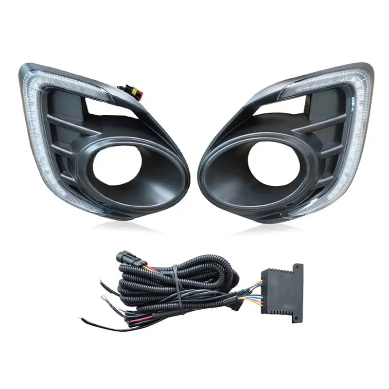 

Топ!-Для Mitsubishi Lancer 2016-2019 светодиодные дневные ходовые огни DRL указатель поворота противотуманные фары автомобильные аксессуары, белый + желтый