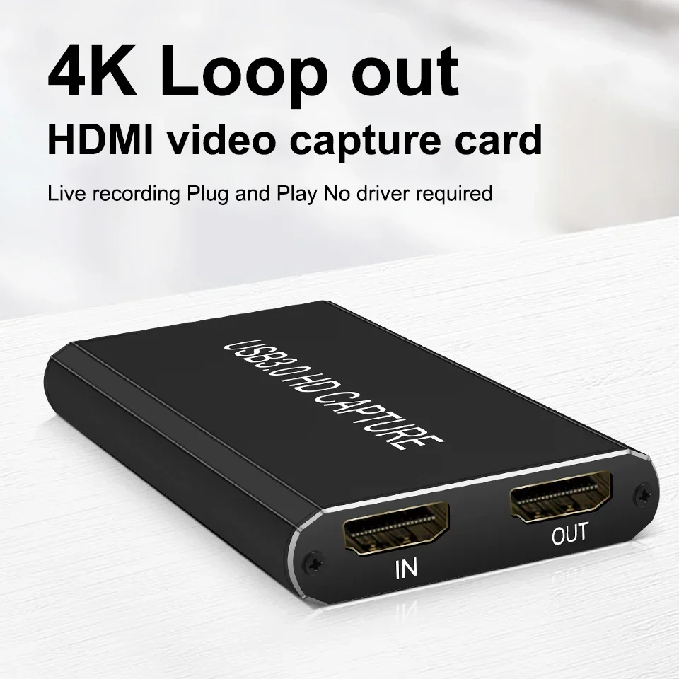 

4K USB 3.0 video capture card HDMI compatible 1080P 60fps HD video collector for capture game card PC live