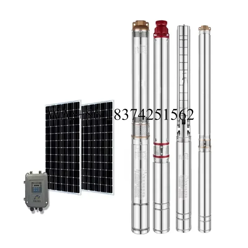 Wmwmnu 48V Solar Water Pump with Panel for Garden Irrigation Submersible DC Pump System