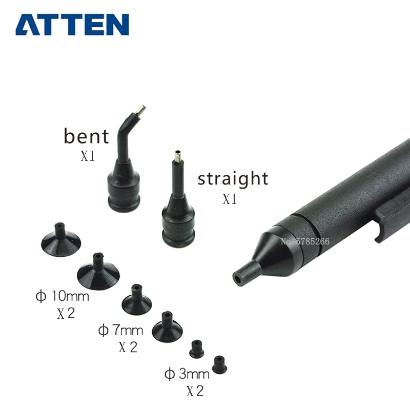 Original ATTEN Antistatic Manual Vacuum Suction Pen BGA Chip IC Pickup Tool and Lens Crystal Suction Pick Up Sucker