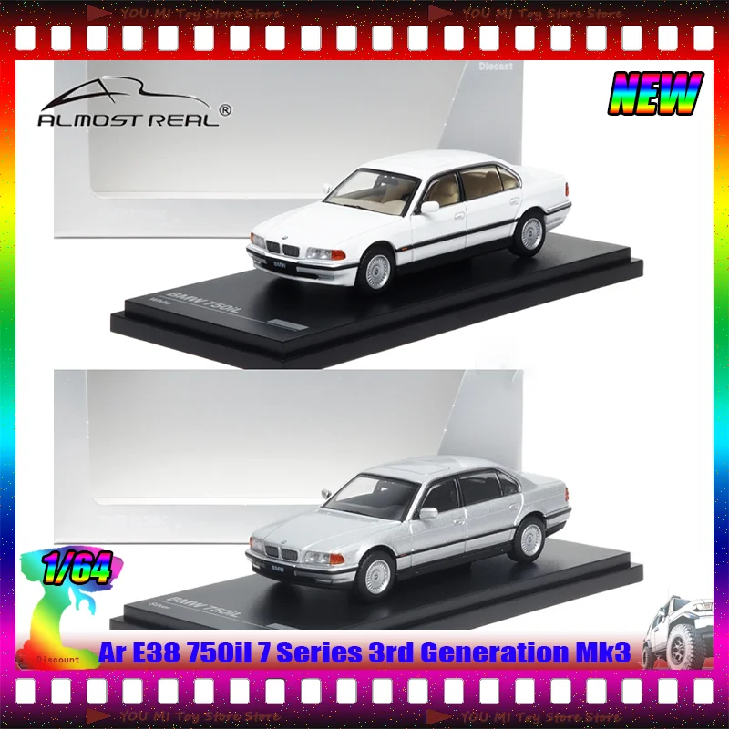 

New Stock Ar 1:64 E38 750il 7 Series 3rd Generation Mk3 Simulation Alloy Miniature Die-Cast Car Model Custom Children'S Toy Gift