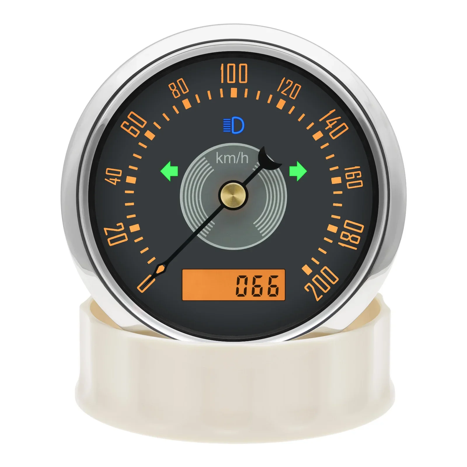 Retro sus316 85mm gps velocímetro medidor com antena feixe de luz de volta 0-160kmh, 0-200kmh medidor de velocidade para carro barco iate personalizado