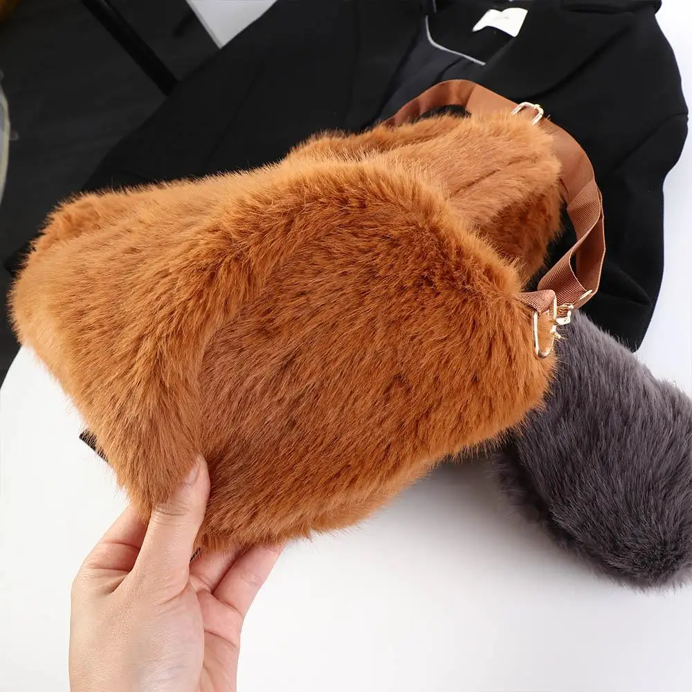 Capivara de pelúcia capivara mochila de pelúcia grande capacidade de pelúcia capivara crossbody saco bonito moda dos desenhos animados bolsa de ombro