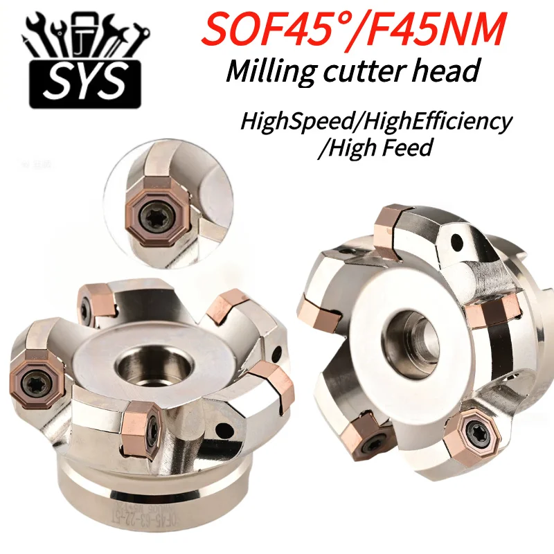 sof45-f45nm-50-63-80-double-sided-roughing-45°-face-milling-cutter-head-for-onmu-snmu1305-snmx-series-carbide-insert-cnc-machine