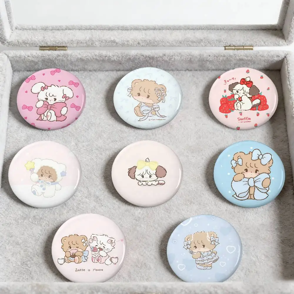Mikko Illustrations Badges Peripheral Lapel Pins Runde Brosche aus Weißblech für Umhängetaschen-Accessoires, Souvenirgeschenke