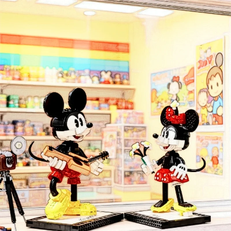 In Shock New Ornaments Building Blocks Micked And Minning Models Girlfriend Gifts Diy Toys Assembled Christmas Gifts Newlywed - view 5