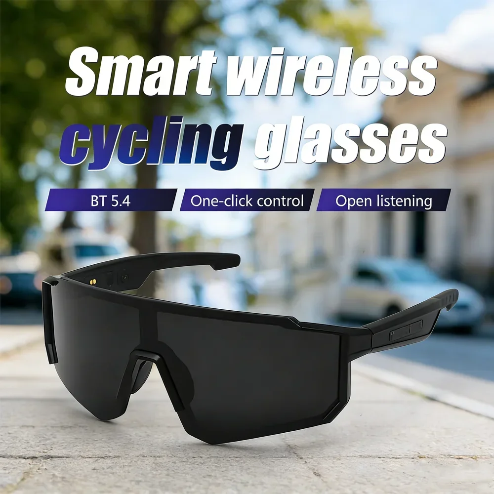 

Wireless Bluetooth AI Smart Glasses Audio Headphones Hands Free Call Music Outdoor Cycling Sports Eyewear