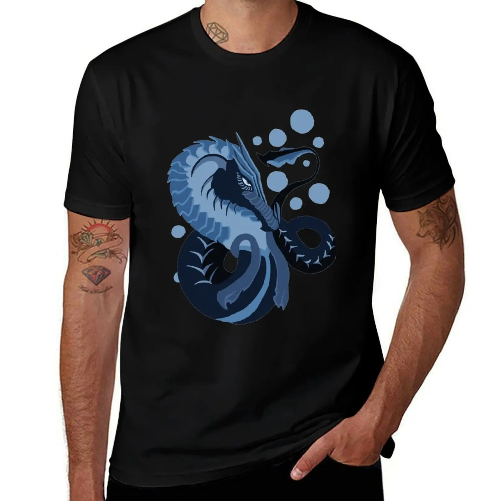 Serpent and Bubbles T-Shirt Plus Size All Match Tee Shirt T-Shirt