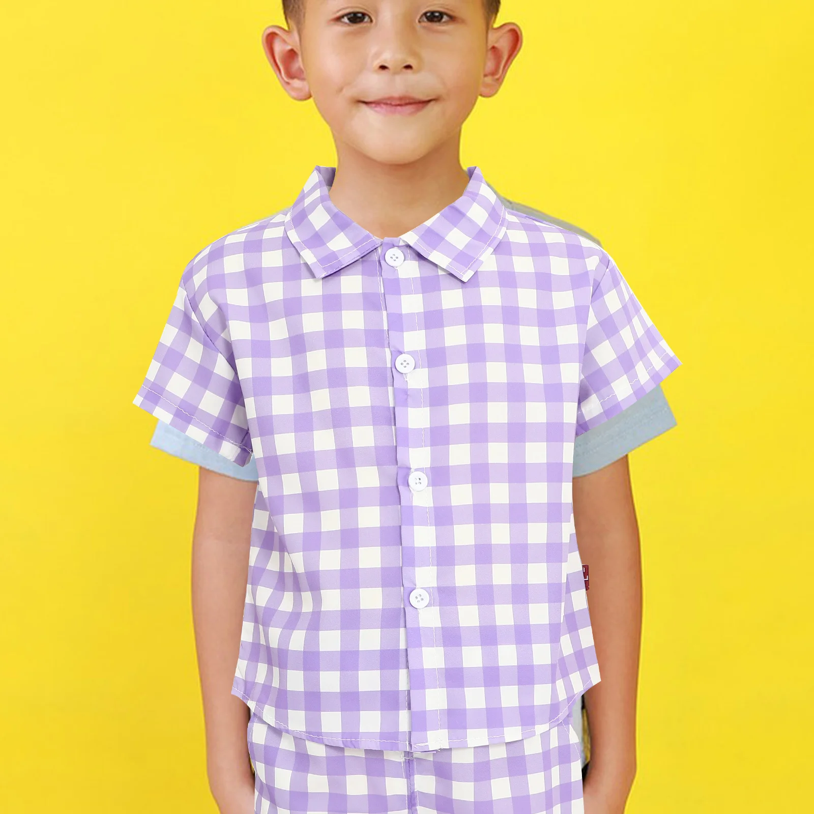 1 Set Kurzarm-Shirt-Anzug für Kleinkinder, Jungen, Mädchen, Sommer, Baumwolle, atmungsaktiv, Kinderkleidung, Set, Jungenanzüge, Spielbekleidung, formell