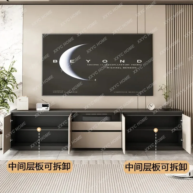 XXLaser TV special cabinet modern and simple, floor-to-ceiling small apartment living room, projector telescopic table