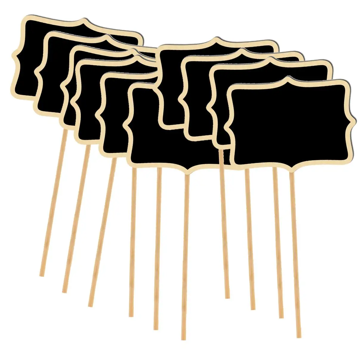 

20 Pcs Mini Chalkboard Toppers Wooden Signs for Garden Flower Labels Plant Tags Blackboard Decorations