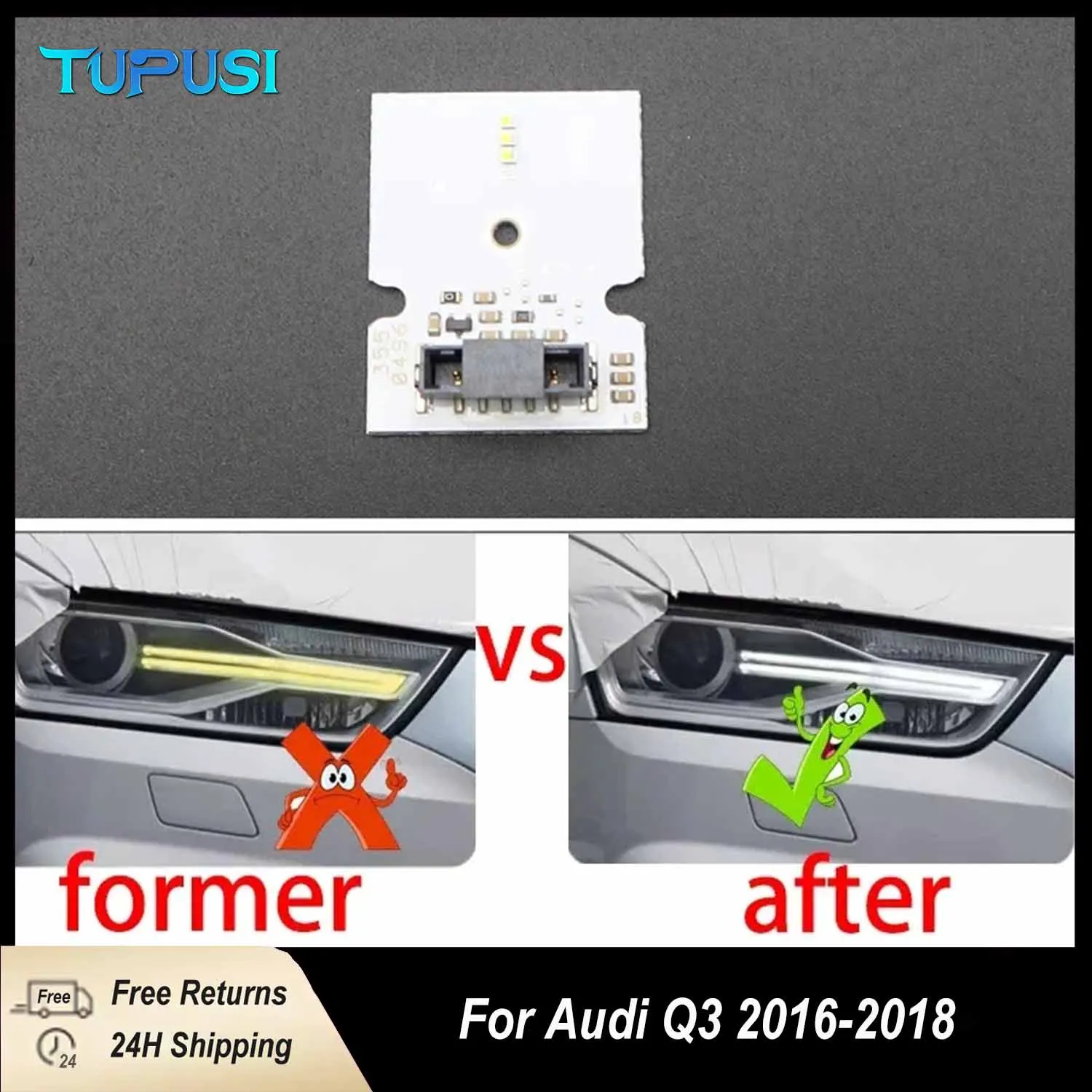 

Ксеноновая автомобильная фара для Audi Q3 2016-2018 DRL чип светодиодная печатная плата источник света плата микрочип балласт белого света чип