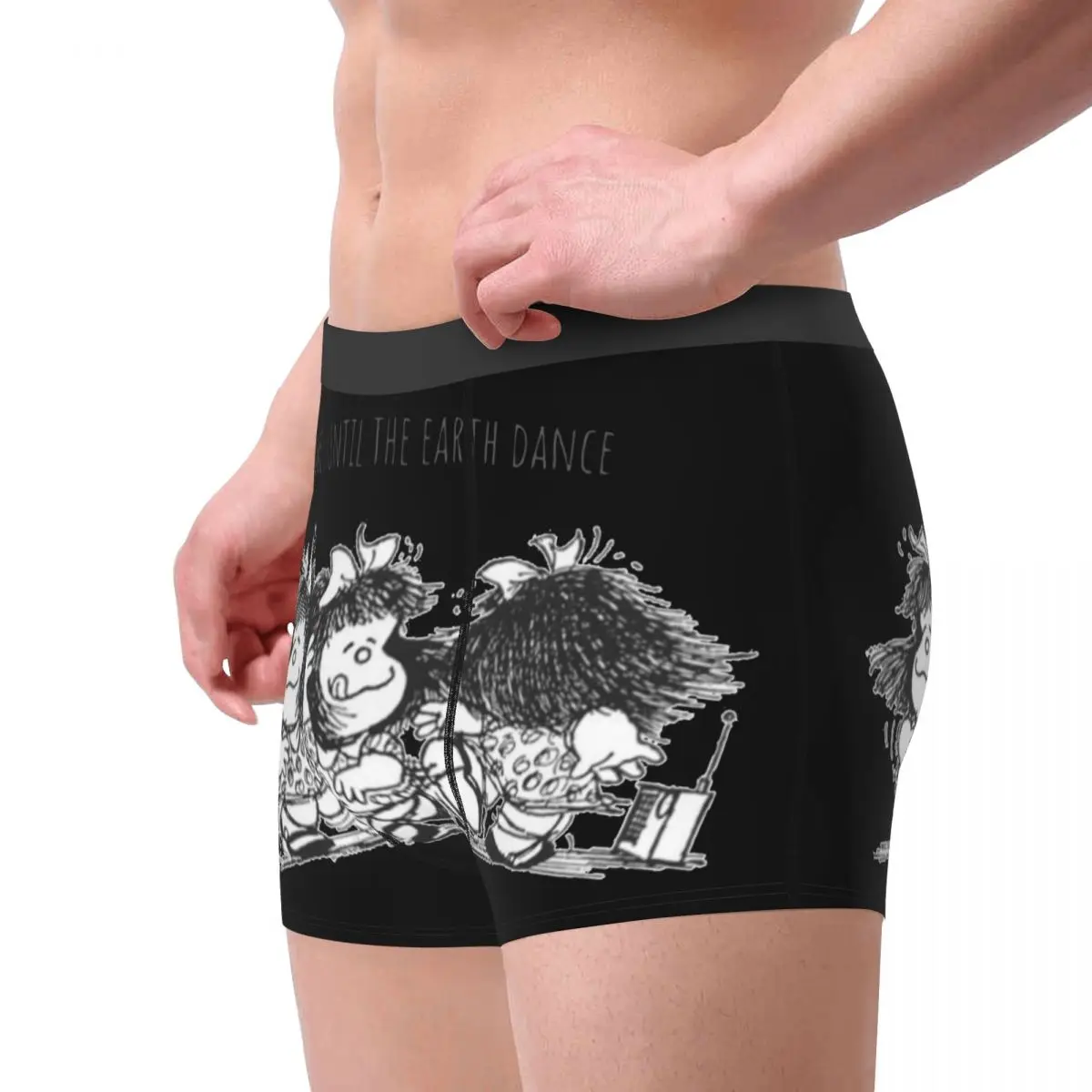 Men's Mafalda Dance Music Underwear Funny Boxer Shorts Panties Homme Soft Underpants