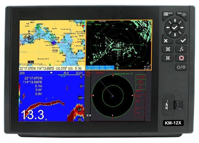 Marine-in-One GPS Satellite Nautical Chart Guard AIS Collision Avoidance Machine Fish Detector Radar KM-12X/12c/12A