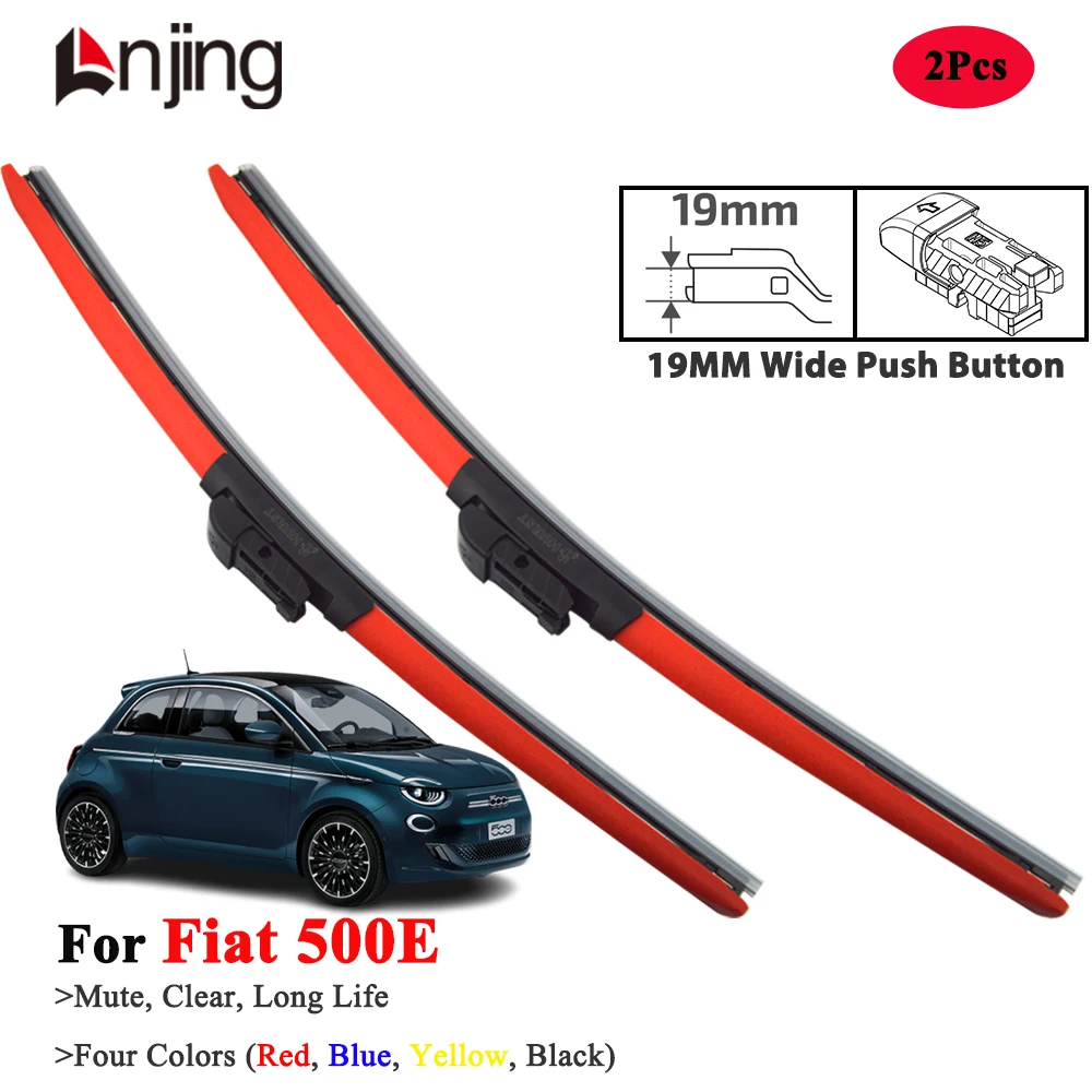 

LNJING Colorful Wiper Blades For Fiat New 500 Elettrica 500e 2013-Now