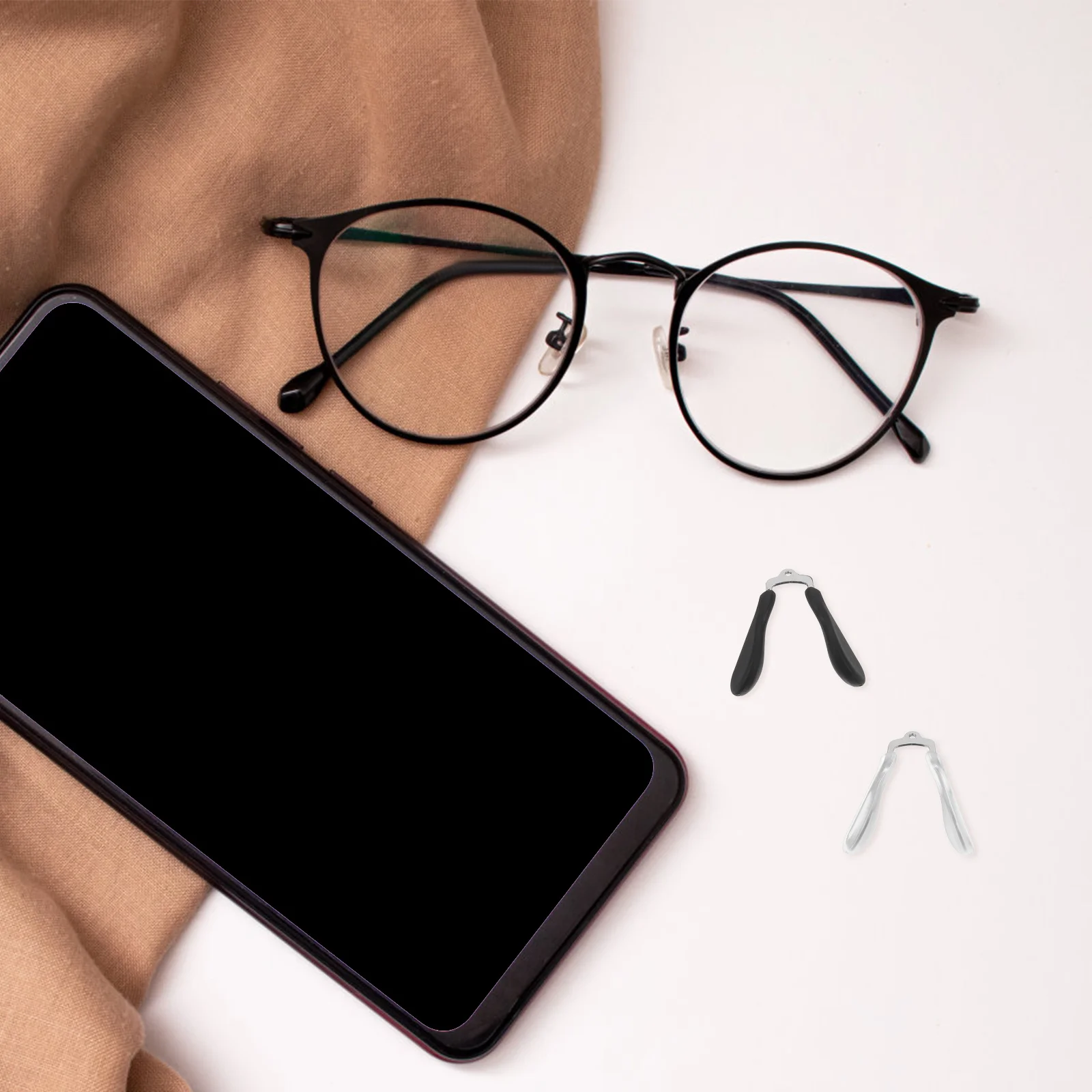 2 قطعة مخدات أنف للنظارة لينة سيليكون النظارات مخدة أنف للنظارة استبدال عدم الانزلاق عالية المتانة مريح صالح لجميع الإطارات