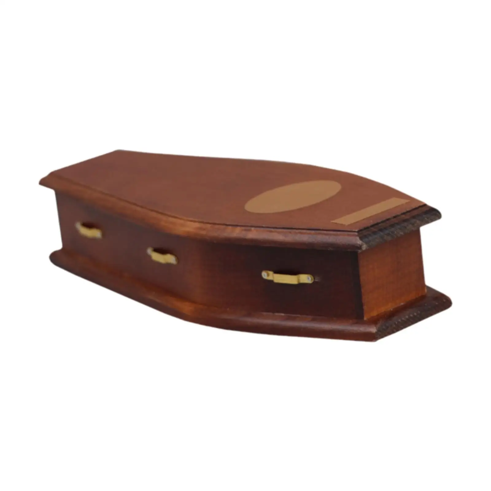 Dollhouse Miniature Casket,DIY Accessories,Brown Mini Display Piece Decor,1/12 Scale Furniture Model,Dollhouse Furnishings