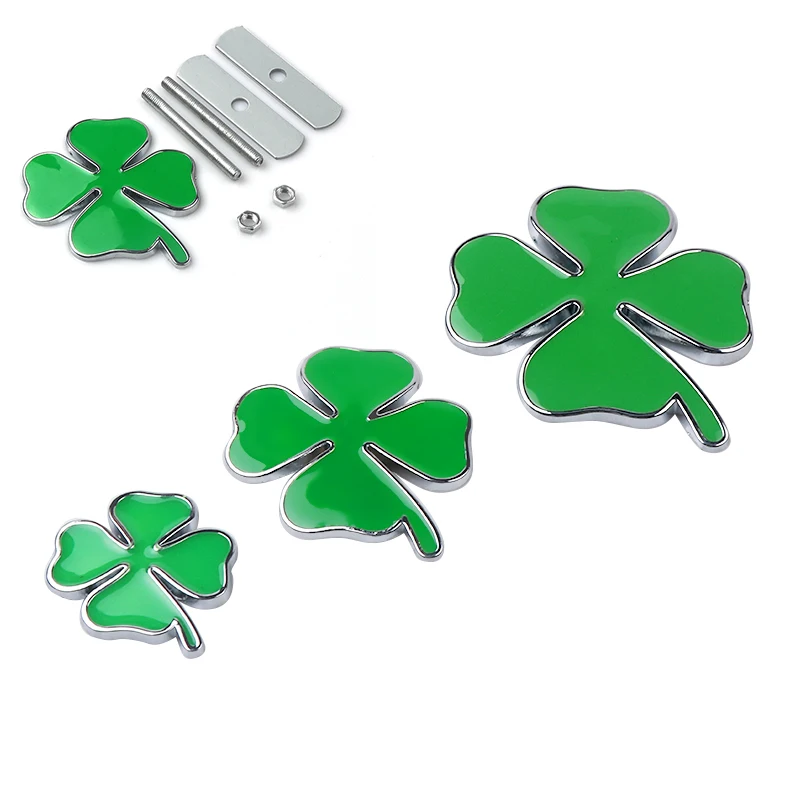 Car Front Grille Trunk Decoration Four-leaf Clover Emblem Stickerfor Alfa Romeo Sportwagon Giulietta Mito 159 156 166 147 Giulia