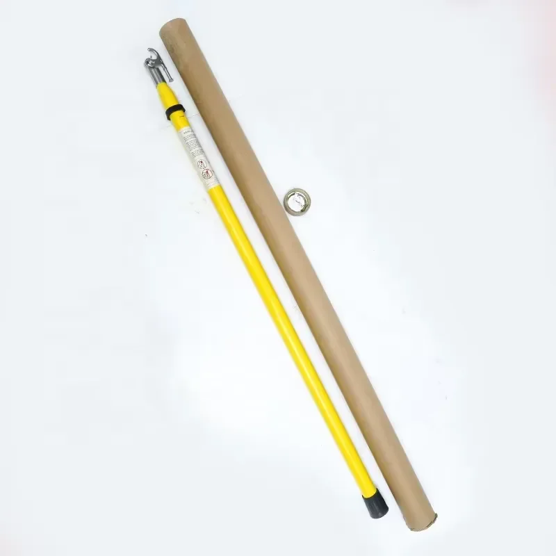 Hot Selling RZST Yellow 7.8m Fiberglass Electric Adjustable High Voltage Triangle Telescopic Hot Stick for Power Station