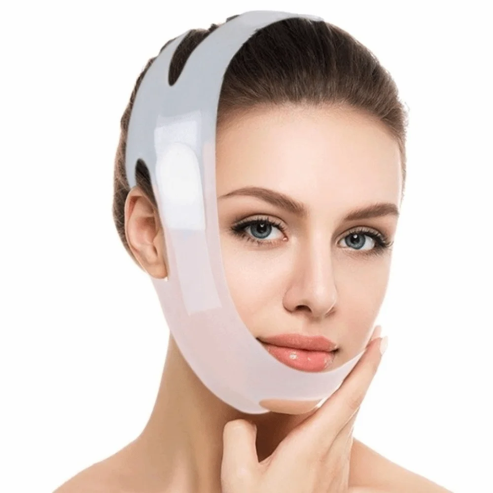 Silikon Gesichtsgurt Gürtel Maske Anti-Falten Elastizität Lift Ovale Maske Wiederverwendbare Sculpting Gesicht Schlankheitsgurt Massage