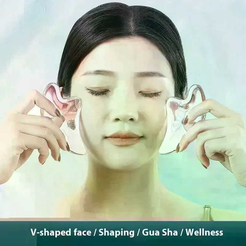 1Pcs Transparent Gua Sha Board Gua Sha Massage For Face Lifting Gua Sha Scraping Face Massager Resin