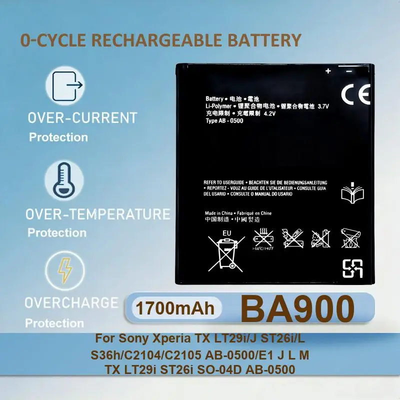 Battery For Sony Xperia TX LT29i/J ST26i/L S36h/C2104/C2105 AB-0500/E1 J L M LT29i ST26i SO-04D AB-0500 XZ2 H8296 Z5 compact