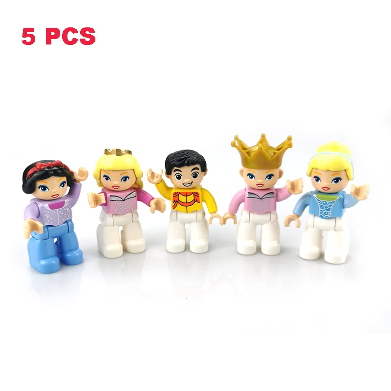 Play House Doll Model Big Building Blocks Accessory Family Worker Police Doctor Princess Toys For Children Multiple Figures Sets