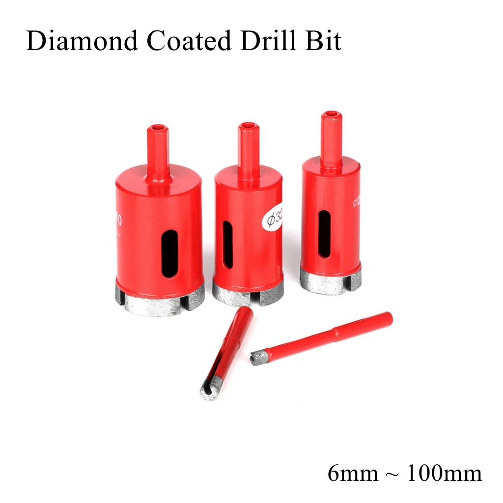 

6mm 8mm 10mm 12mm 14mm Diamond Coated Core Drill Bit Set Hole Saw Opener Marble Granite Brick Ceramic Concrete Stone Tile Cutter