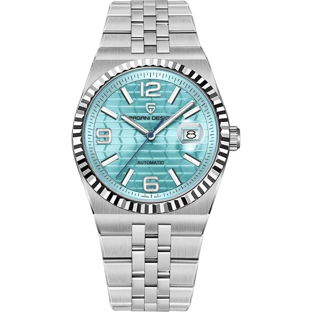 

Новые мужские часы с японским автоматическим механизмом, корпус из нержавеющей стали, водонепроницаемость 10 АТМ, светящиеся, повседневные, деловые, с датой