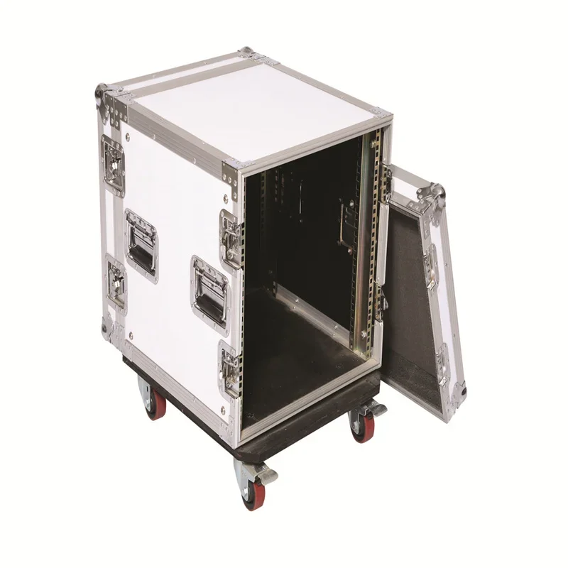 Czarny kolor 16U Rack Case z 4 kółkami/16u Amp Rack Case / Road Ready Flight Cases