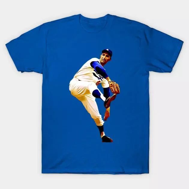 New Sandy Koufax- The Left Hand of God Men Blue T-Shirt S-5XL