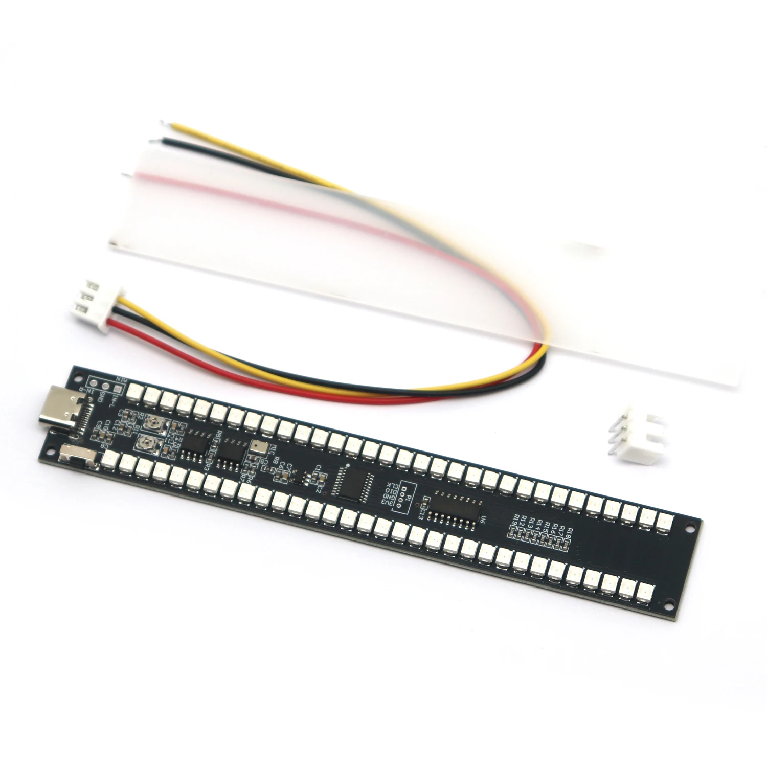 Dual 32‑LED Music Rhythm Light Sound /Line Control 6-Mode USB Level Meter / Audio Music Spectrum Indicator Atmosphere Lamp