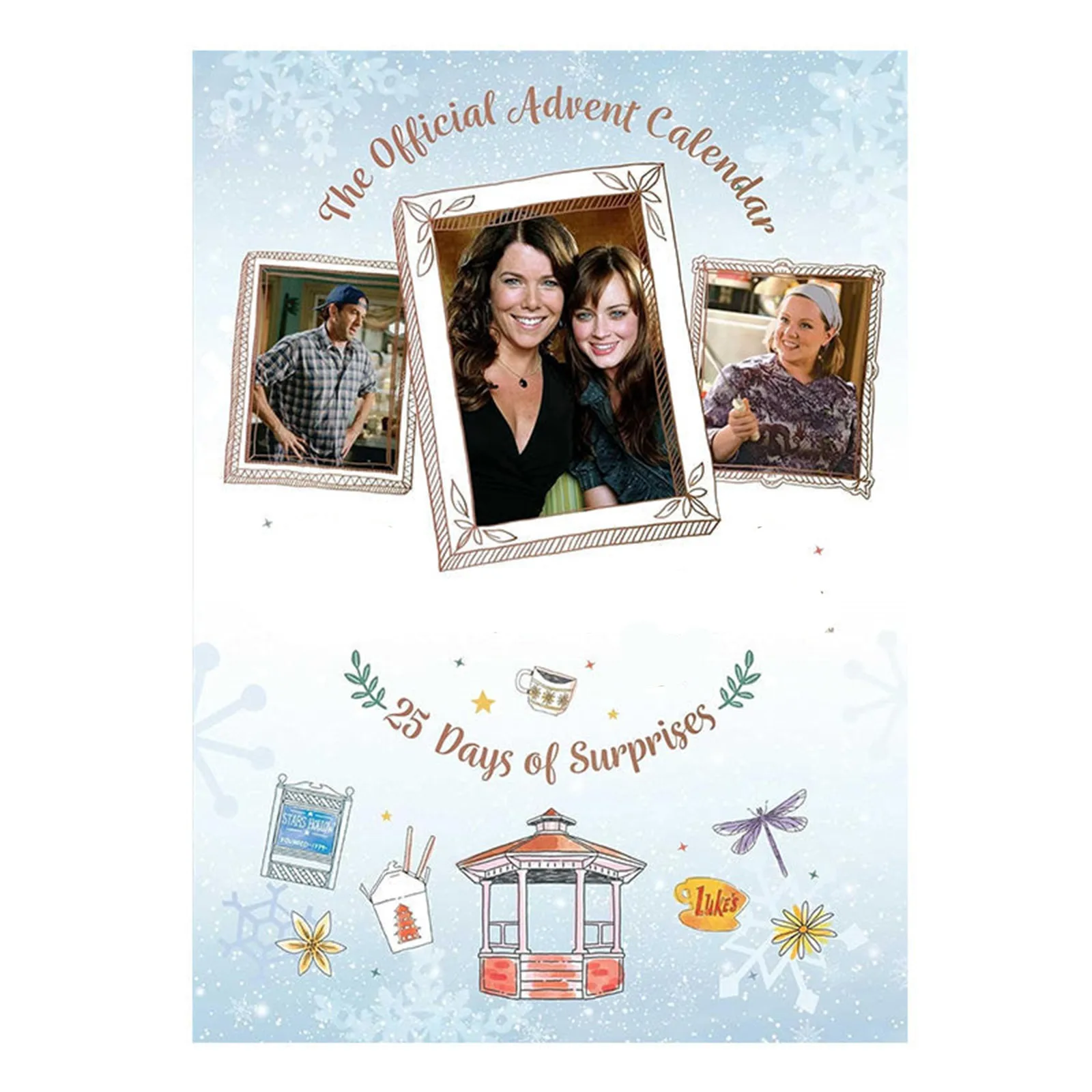 Gilmore Girls: il calendario dell\'avvento ufficiale, calendario del conto alla rovescia di 25 giorni, decorazione del calendario dei mobili, 25