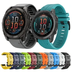 QuickFit 22mm 26mm Silicone Strap For Garmin Fenix E 8 47mm 51mm 7X 7 Pro Solar/6X 6/5/Epix/instinct 2X/Enduro 3 2 Official band