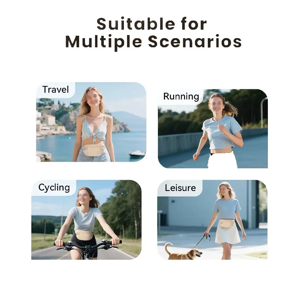 Outdoor-Hüfttaschen, Beutel für Reisepass, versteckter Gürtel, Geldbörse, lässige Sport-Hüfttasche, geeignet zum Laufen, Wandern, Radfahren