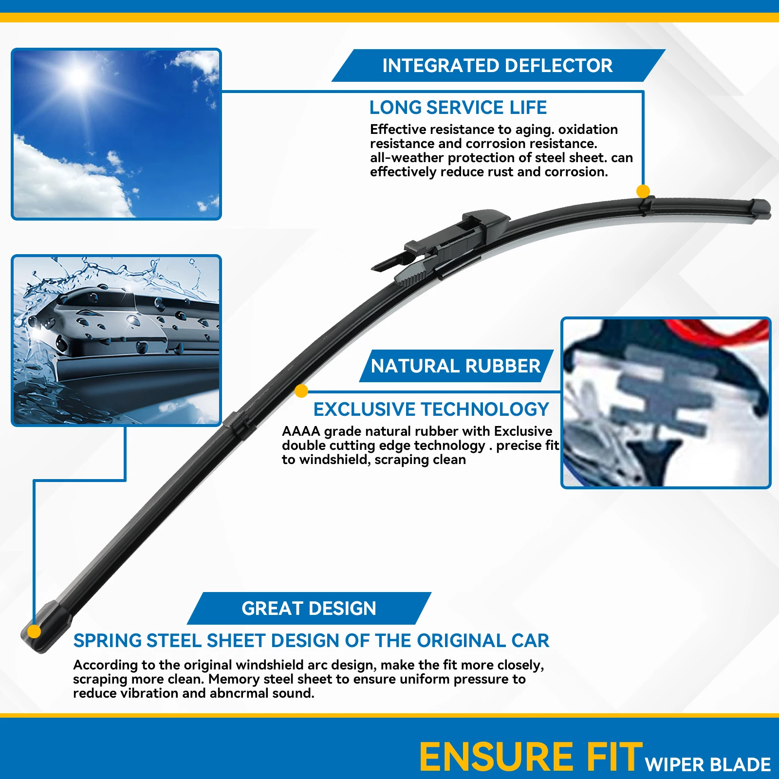 Erick\'s Wiper Front Wiper Blades For BMW 5 Series 520i 523i 525i 528i 530i E60 E61 03 - 10 Windshield Windscreen Window 24\
