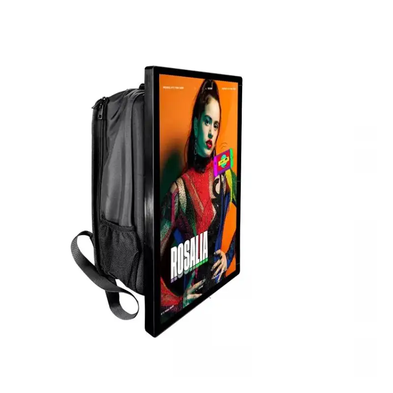 Android LCD Backpack Portable Advertising Bag Digital Walking Billboard Suitable for levitation virtual imaging projection