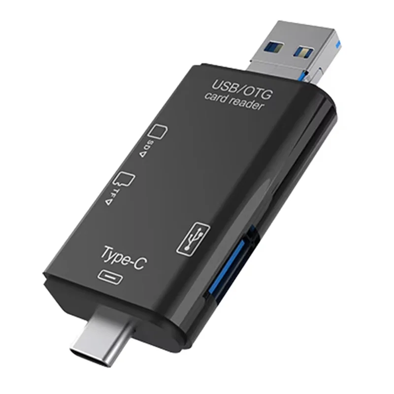 Модернизированный OTG SD TF Type C Micro-Sd Card Reader Type C To Usb Otg Adapter 6 In1 USB 2.0 TF Card USB Flash Drive Card Reader