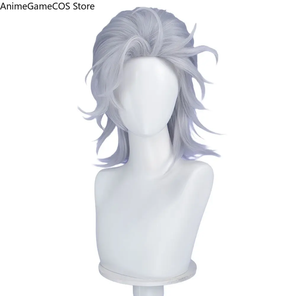 Anime Record of Ragnarok Hades Cosplay Wig Special Silver Gray Hair Comic Con Prop Role Play Accessory Men Halloween Gift view 5