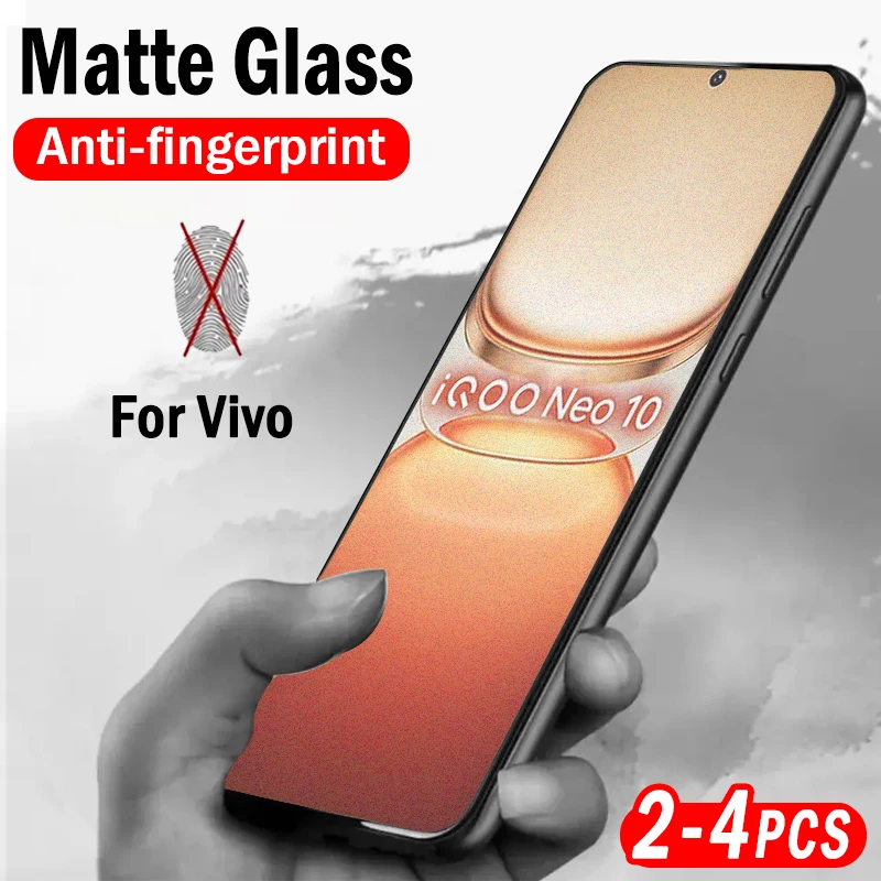 

2-4Pcs Anti-Fingerprint Matte Tempered Glass for Vivo iQOO Neo11 9S Pro+ Frosted Screen Protector for iQOO Neo 10R 10 9 Pro Film